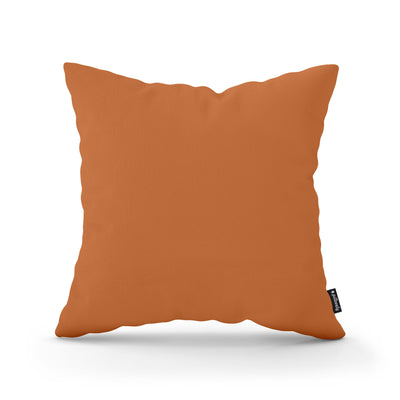 Smooth Decorative Cushion 45x45 cm, Minimalist Style – Caramel Ochre (KRONOS 40)