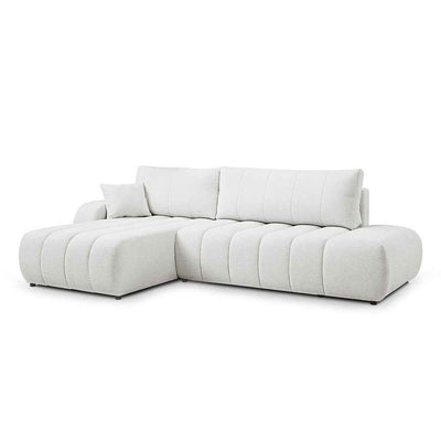 Baloa Corner Sofa Bed DL 276 cm, Modern Style – Left-sided, Morning Mist (LAMBI 07)