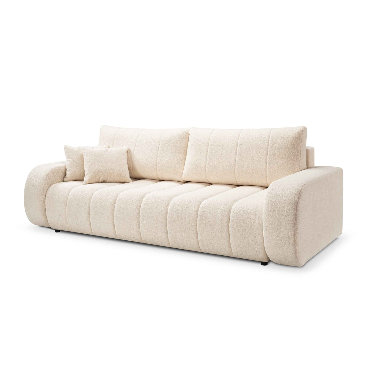 Baloa 3 Seater Sofa Bed 144x200, Scandinavian Style – Powder Bone (LAMBI 08)
