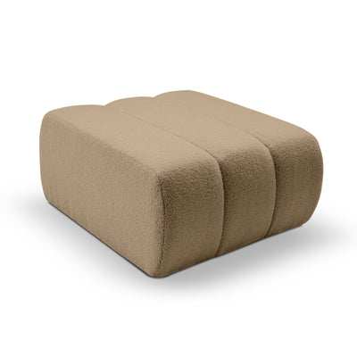 Baloa Relaxation Pouffe 82x41 cm, Organic Modern Style – Velvet Beige (LAMBI 06)
