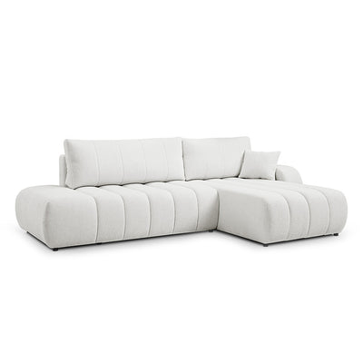 Baloa Corner Sofa Bed DL 276 cm, Modern Style – Right-sided, Morning Mist (LAMBI 07)