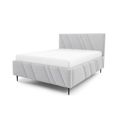 Raiz Quilted Upholstered Ottoman Bed with Storage, Various Sizes in Modern Style, Lambi Fabric – Ash Glow (LAMBI 11)