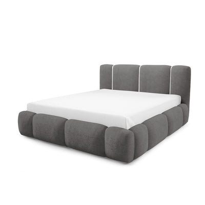 Neria Upholstered Ottoman Bed with Storage, Various Sizes in Japandi Style – Pearl Gray (LAMBI 12)