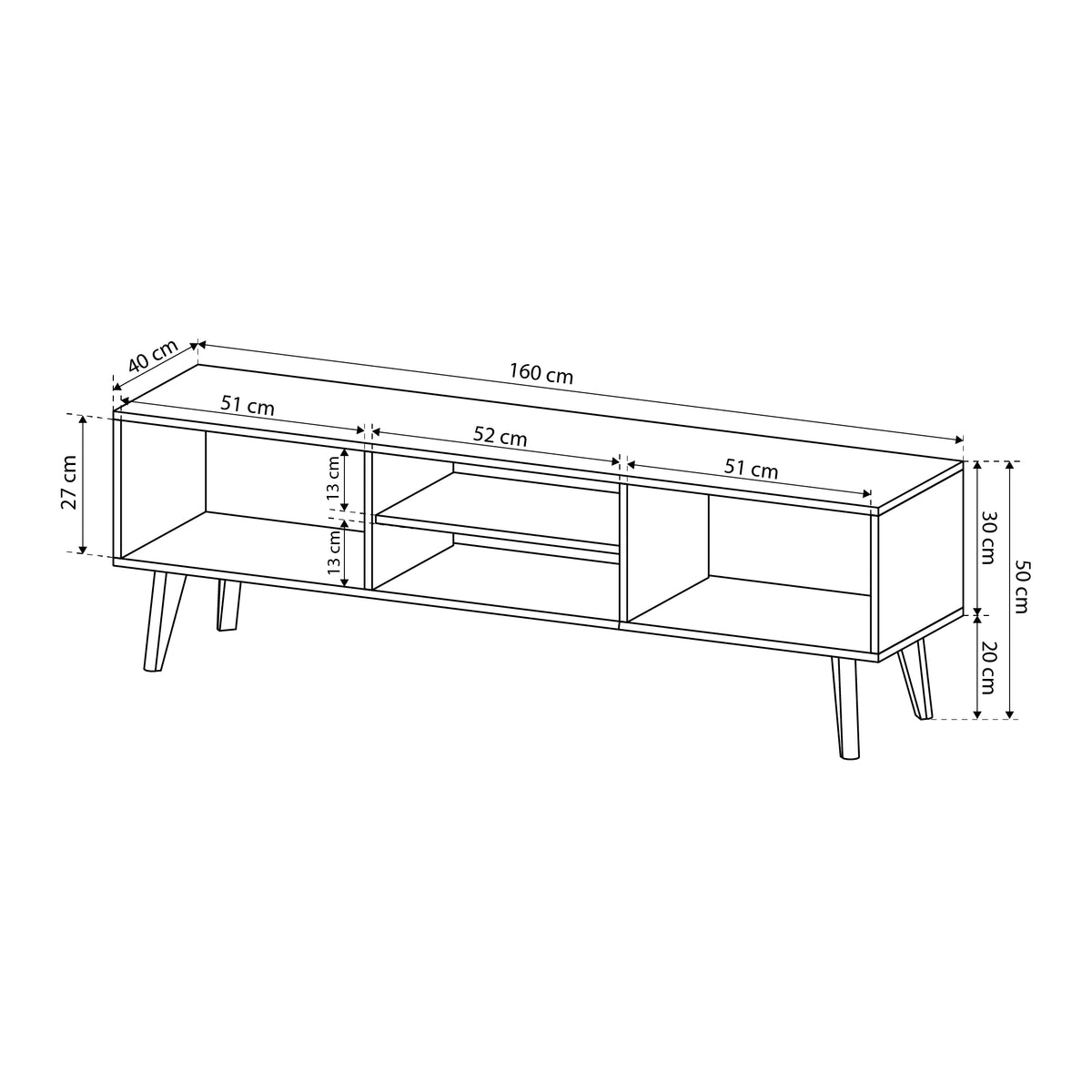 Lato TV Unit 160x50, Scandinavian Style – photo 4