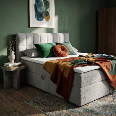 Bazy Continental Divan Bed with Storage 140x200, 160x200 and 180x200, Glamour Style – in a room setting