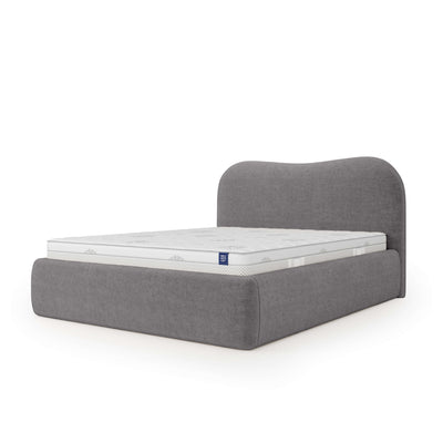 Leo Upholstered Ottoman Bed with Storage, Modern Style – Ashen Matte (VOUGE 15), 200