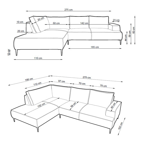 May 4 Seater Corner Sofa 275 cm – photo 5