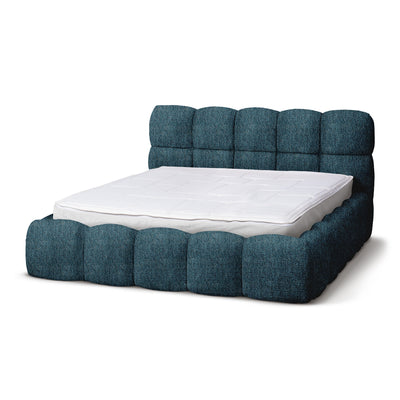 Mevy Upholstered Ottoman Bed with Storage, Minimalist Style – Water Depth (MISCANTO 65), 200