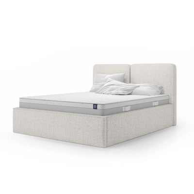 Mokka Upholstered Ottoman Bed with Storage, Modern Style – Cream Taupe (ARAGON 03), 180 200