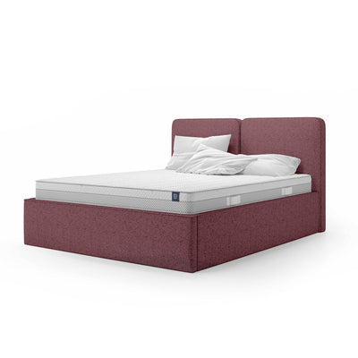 Mokka Upholstered Ottoman Bed with Storage, Modern Style – Burgundy Matte (ARAGON 69), 200