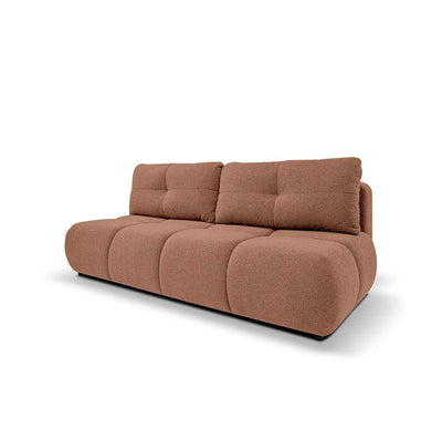 Milorya 3 Seater Sofa Bed 142x200, Soft Minimalism Style – Brick Walnut (NOW OR NEVER 54)