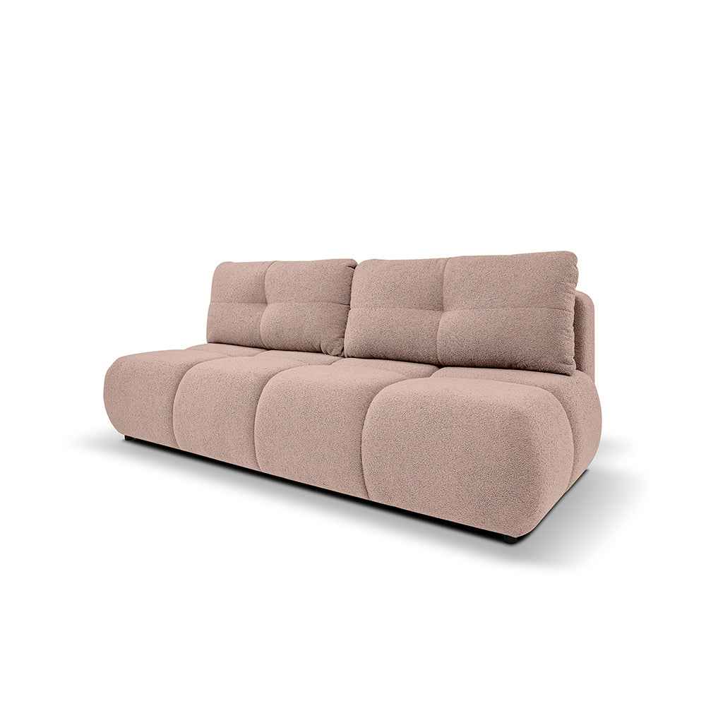 Milorya 3 Seater Sofa Bed 142x200, Soft Minimalism Style – Powder Coral (NOW OR NEVER 61)
