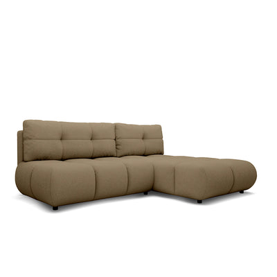Milorya Corner Sofa Bed DL 230 cm, Modern Style – Right-sided, Golden Sandstone (NOW OR NEVER 18)