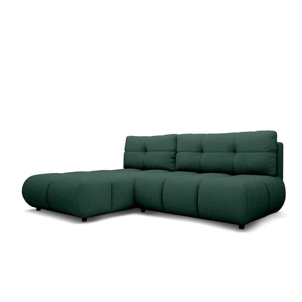 Milorya Corner Sofa Bed DL 230 cm, Modern Style – Left-sided, Forest Patina (NOW OR NEVER 34)