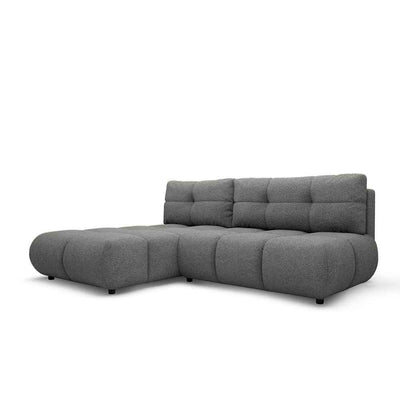Milorya Corner Sofa Bed DL 230 cm, Modern Style – Left-sided, Stone Graphite (NOW OR NEVER 92)