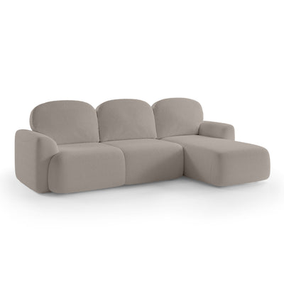 Bulu 3–4 Seater Corner Sofa Bed DL 260 cm, Modern Style – Right-Sided, Ashen Curtain (PERFECT HARMONY 04)