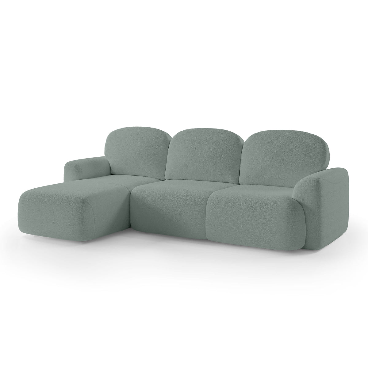 Bulu 3–4 Seater Corner Sofa Bed DL 260 cm, Modern Style – Left-Sided, Ocean Fog (PERFECT HARMONY 72)