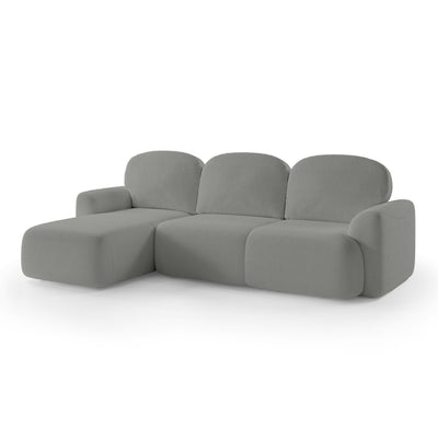 Bulu 3–4 Seater Corner Sofa Bed DL 260 cm, Modern Style – Left-Sided, Dark Ash (PERFECT HARMONY 82)