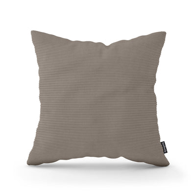 Corduroy Decorative Cushion 45x45 cm, Scandinavian and Boho Style – Walnut Taupe (ONTARIO 03)