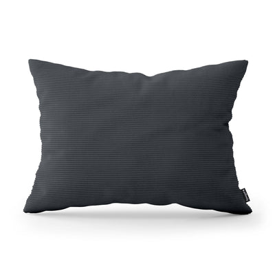 Corduroy Decorative Cushion 40x55 cm for the Living Room, Loft Style – Graphite Stone (ONTARIO 19)