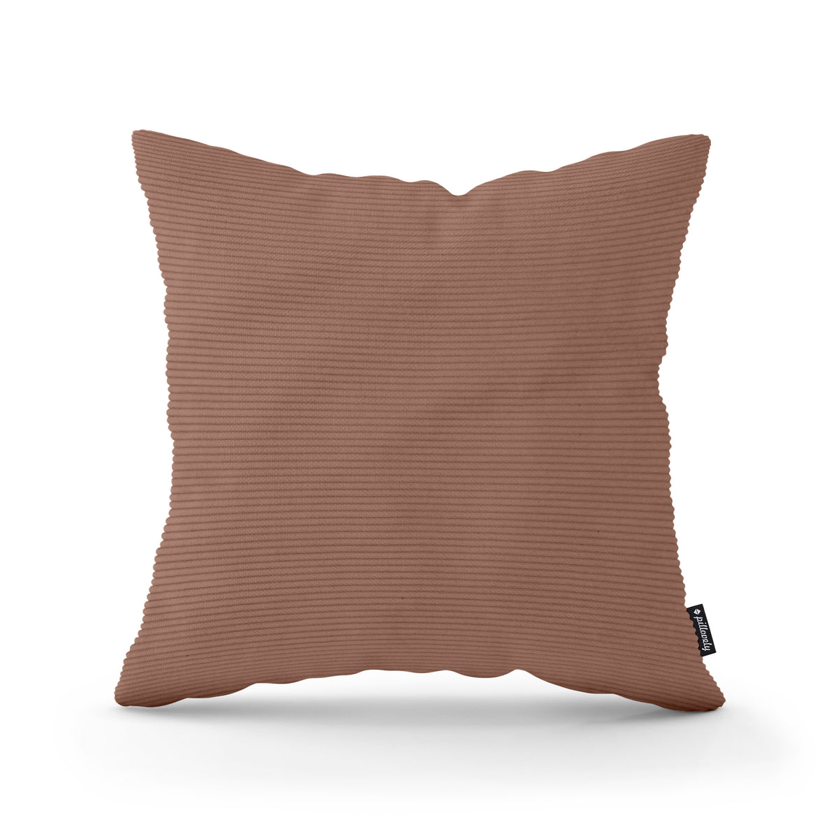 Corduroy Decorative Cushion 45x45 cm, Scandinavian and Boho Style – Brown Patina (ONTARIO 30)
