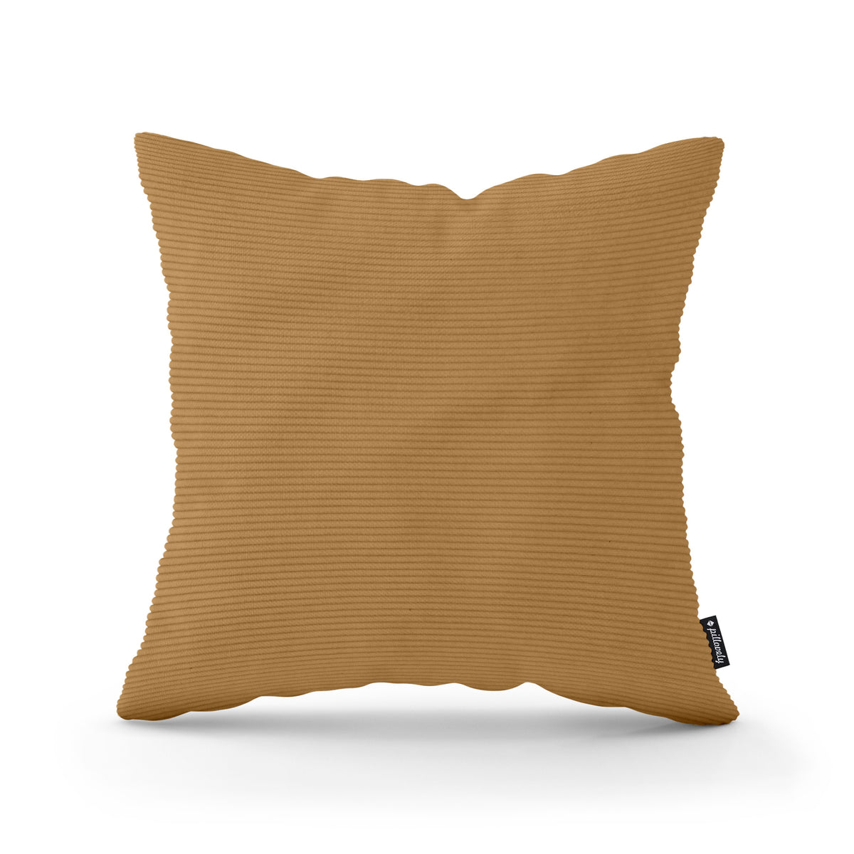 Corduroy Decorative Cushion 45x45 cm, Scandinavian and Boho Style – Wheat Ochre (ONTARIO 32)