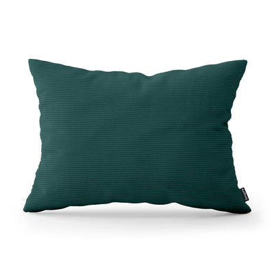 Corduroy Decorative Cushion 40x55 cm for the Living Room, Loft Style – Emerald Abyss (ONTARIO 37)