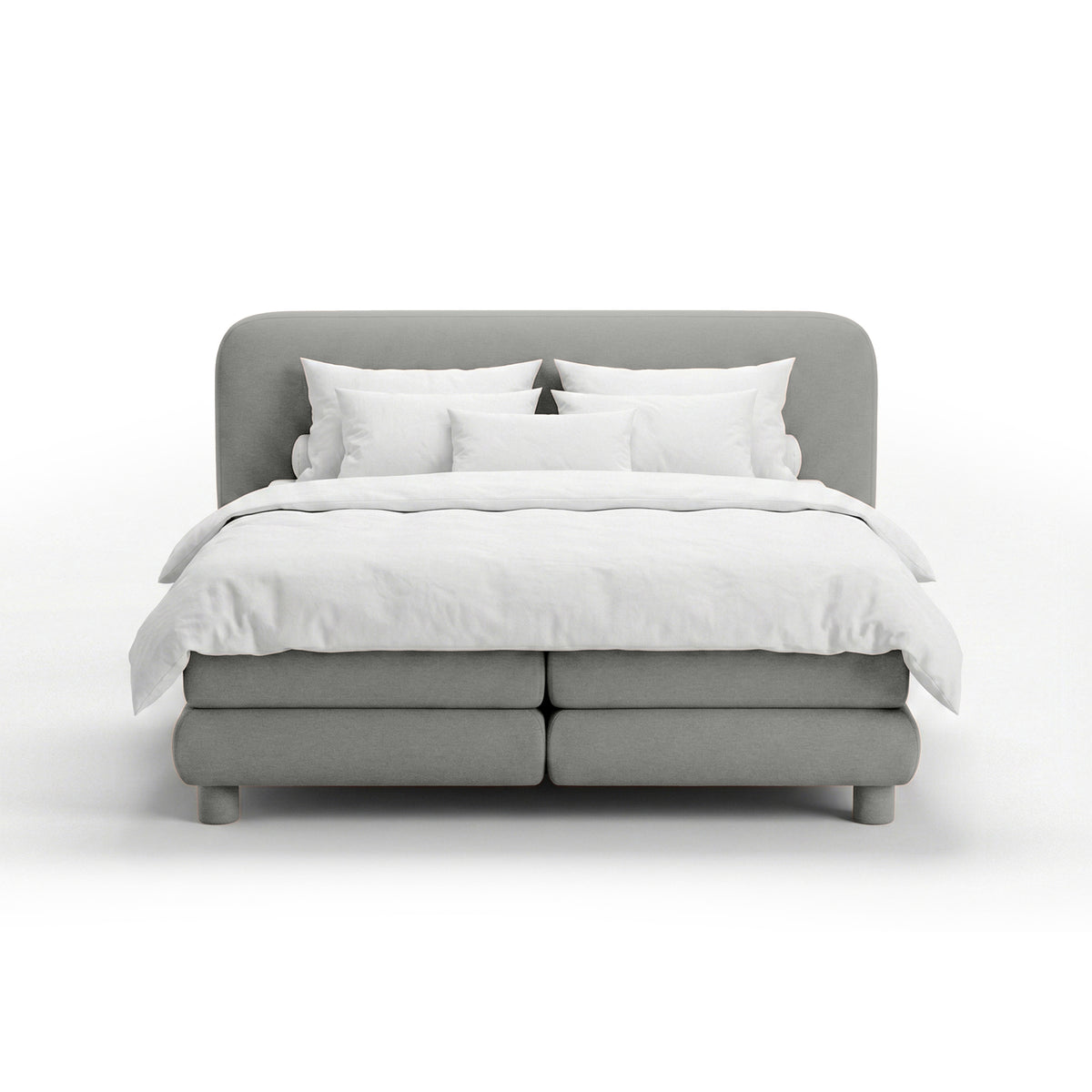 Portela Continental Divan Bed with a Rounded Headboard, Modern Organic Style – photo 7