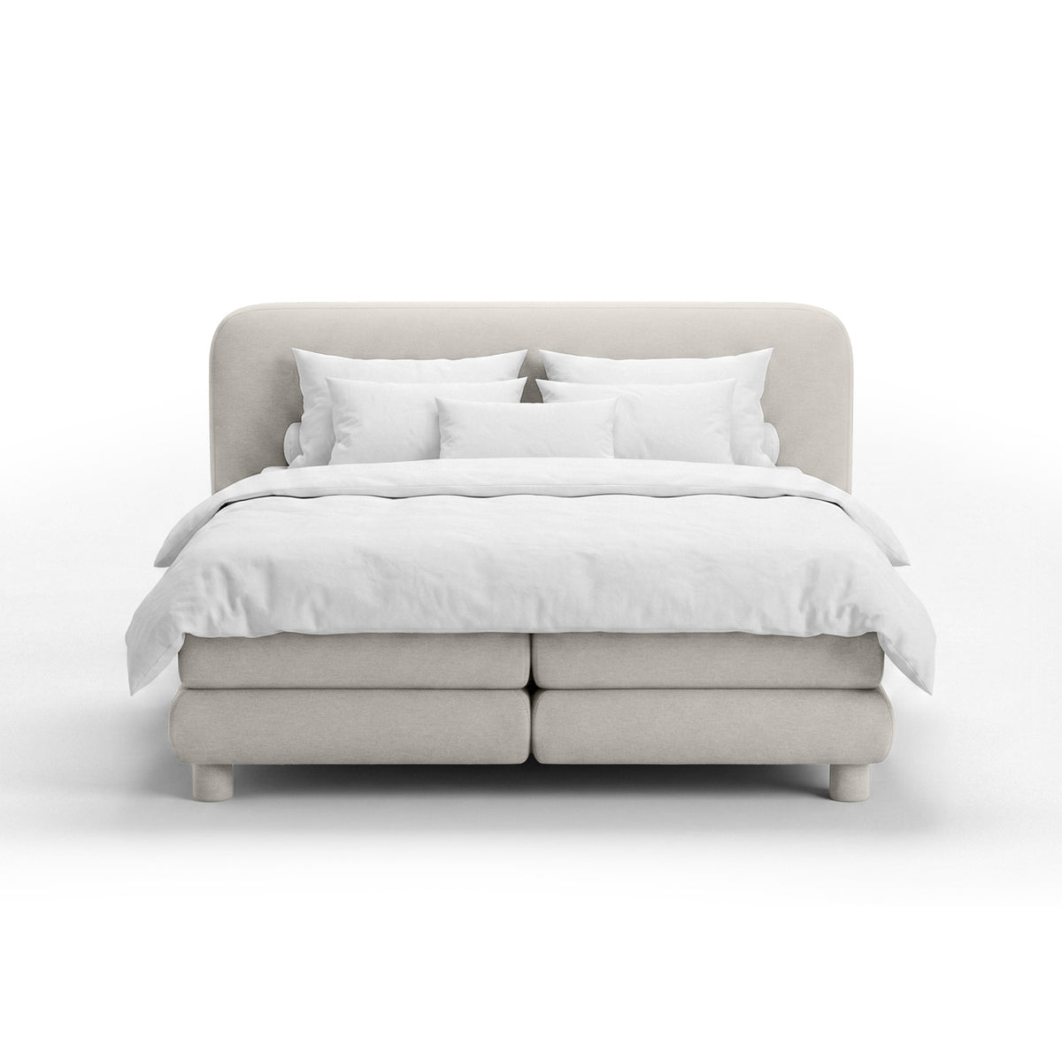 Portela Continental Divan Bed with a Rounded Headboard, Modern Organic Style – photo 8