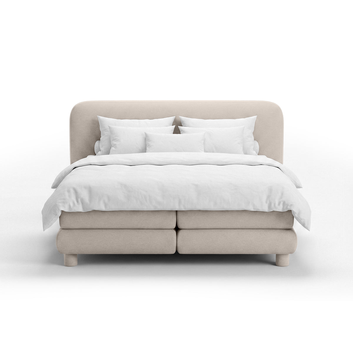 Portela Continental Divan Bed with a Rounded Headboard, Modern Organic Style – photo 22