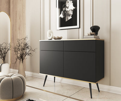 Meva Sideboard 107x85, Glamour Style – in a room setting