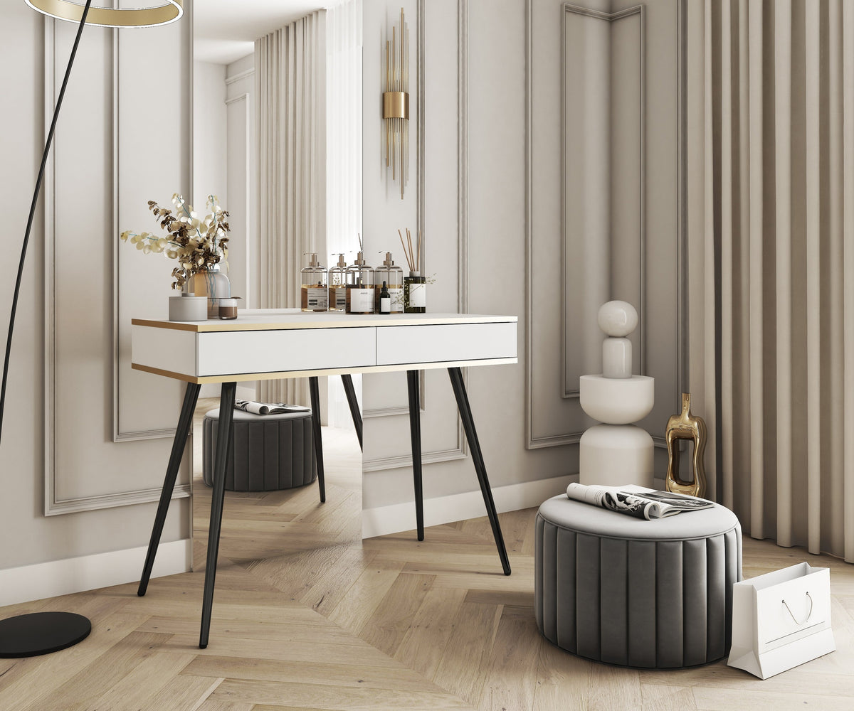 Meva Dressing Table 102x80 cm, Modern Classic Style – in a room setting