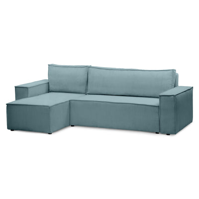 Agi 3 Seater Reversible Corner Sofa Bed 200x142–154, Loft Style – Cold Mint (POSO 26), Universal