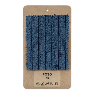 Échantillon de tissu Velours côtelé Graphite bleu marine (POSO 05)