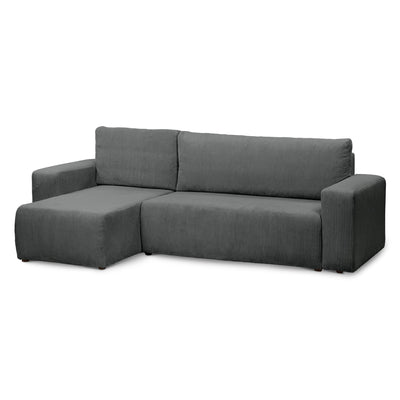 Kingi 3 Seater Reversible Corner Sofa Bed 200x142–154, Loft Style – Zinc (POSO 115), Universal