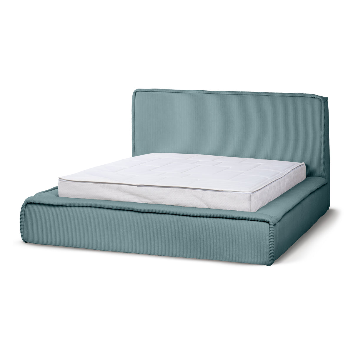 Gryby Upholstered Ottoman Bed with Storage, Classic Style – Deep Graphite (POSO 125), 200