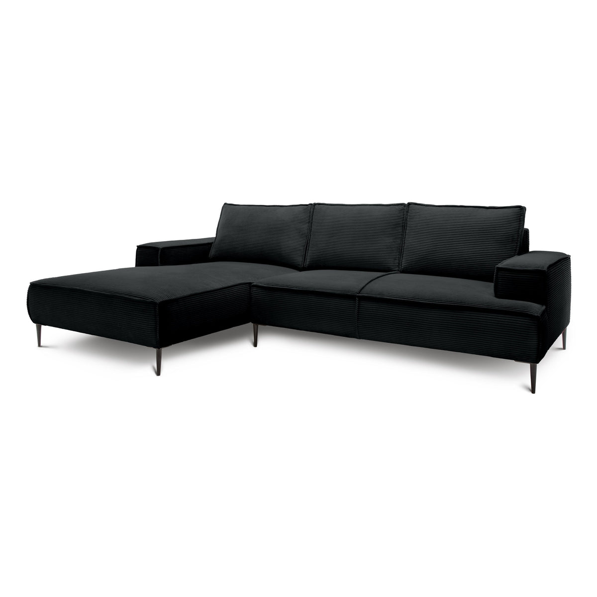 May 3 Seater Corner Sofa 275 cm, Modern Classic Style – Coal (POSO 135), Left-hand-side