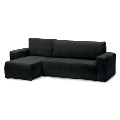 Kingi 3 Seater Reversible Corner Sofa Bed 200x142–154, Loft Style – Coal (POSO 135), Universal