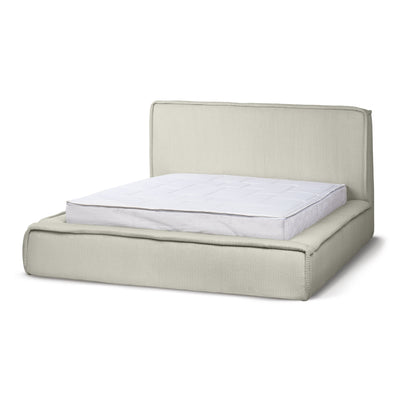 Gryby Upholstered Ottoman Bed with Storage, Classic Style – Gray Linen (POSO 140), 200
