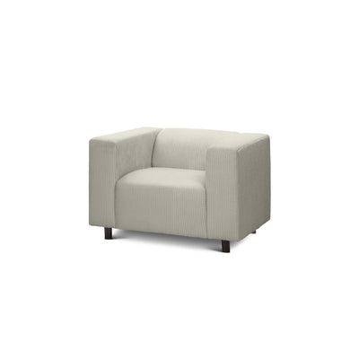 July Armchair 95 cm, Scandinavian Style – Gray Linen (POSO 140)