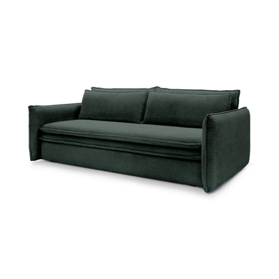 Lily Corduroy Sofa Bed 140x200 with Storage – Forest Green (POSO 14)