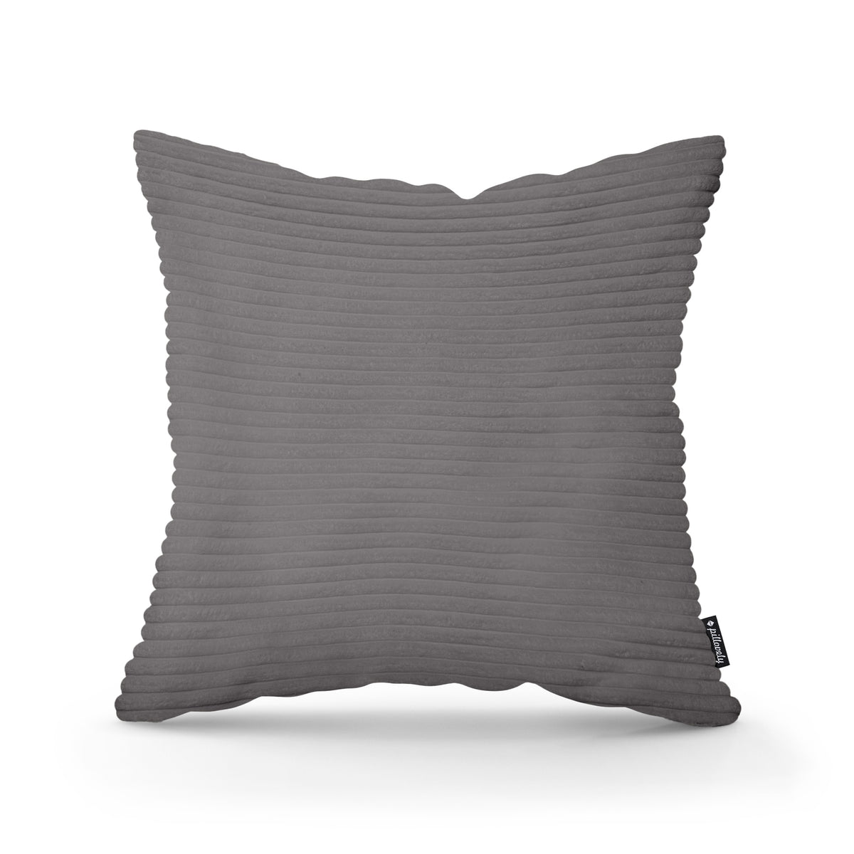 Wide Corduroy Decorative Cushion 45x45 cm, Scandinavian and Boho Style – Steel Bronze (POSO 22)