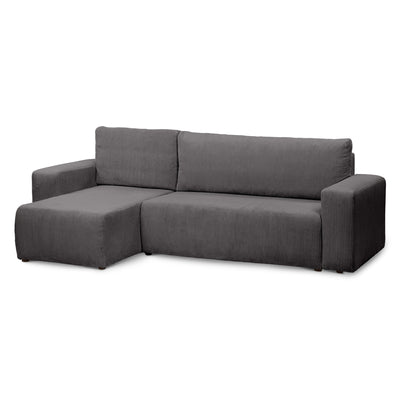 Kingi 3 Seater Reversible Corner Sofa Bed 200x142–154, Loft Style – Steel Bronze (POSO 22), Universal