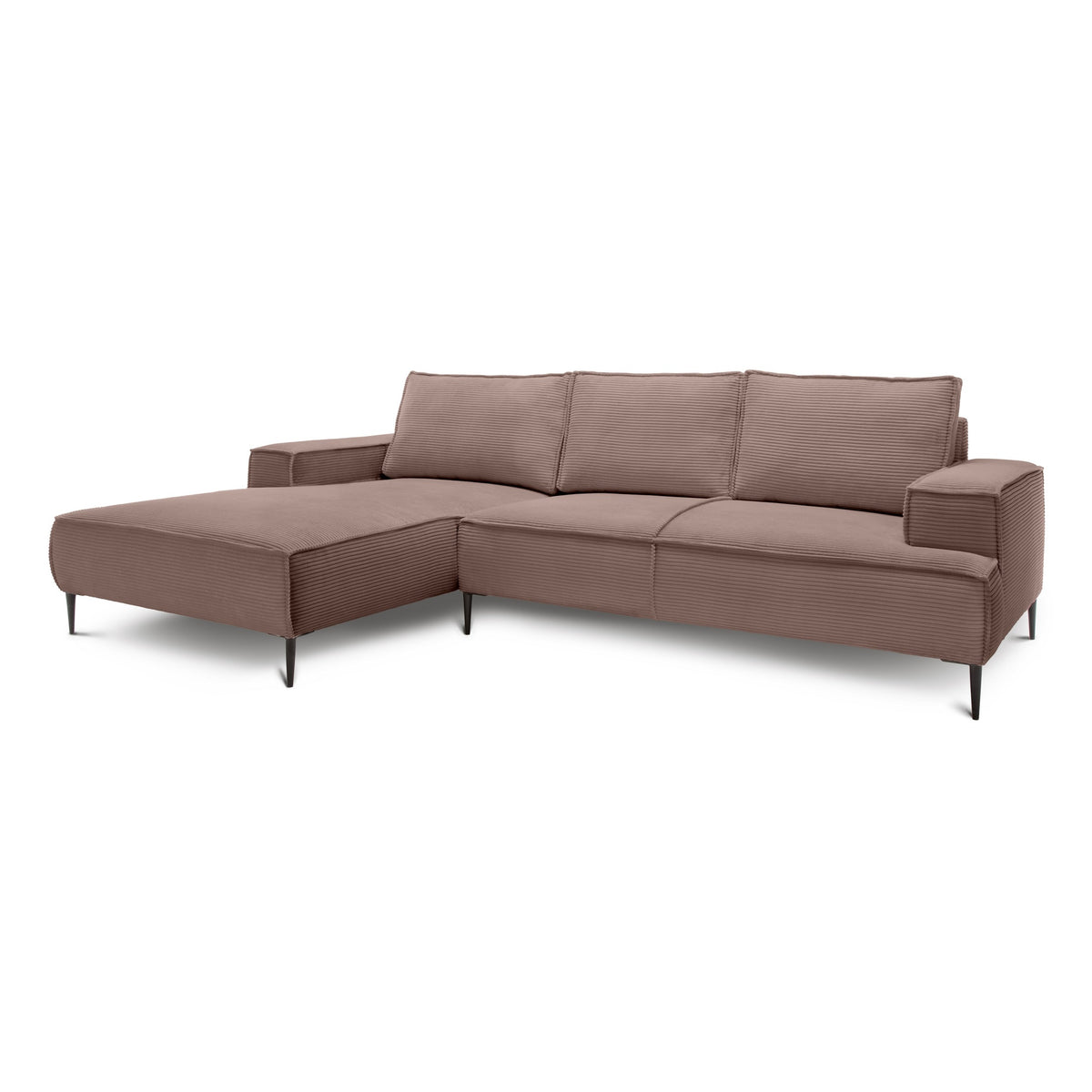 May 3 Seater Corner Sofa 275 cm, Modern Classic Style – Autumn Brown (POSO 27), Left-hand-side