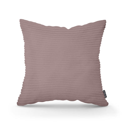 Wide Corduroy Decorative Cushion 45x45 cm, Scandinavian and Boho Style – Autumn Brown (POSO 27)