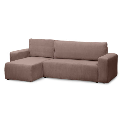 Kingi 3 Seater Reversible Corner Sofa Bed 200x142–154, Loft Style – Autumn Brown (POSO 27), Universal