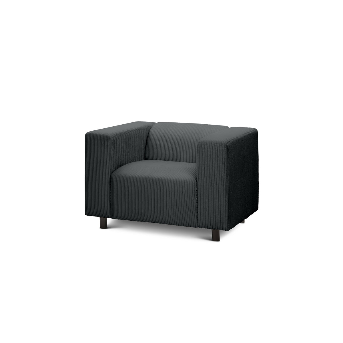 July Armchair 95 cm, Scandinavian Style – Anthracite (POSO 34)
