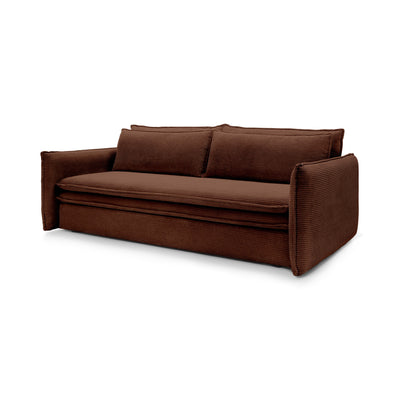 Lily Corduroy Sofa Bed 140x200 with Storage – Espresso (POSO 39)