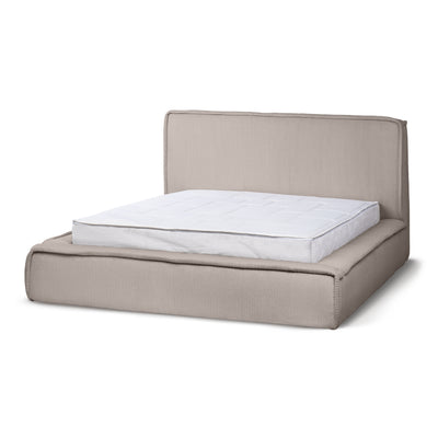 Gryby Upholstered Ottoman Bed with Storage, Classic Style – Champagne Ash (POSO 03), 120 200