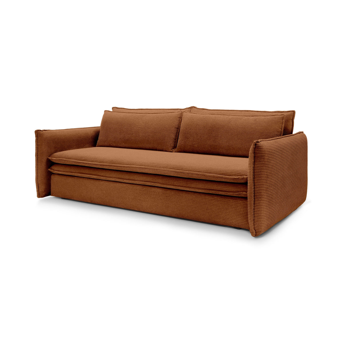 Lily Corduroy Sofa Bed 140x200 with Storage – Mahogany (POSO 40)
